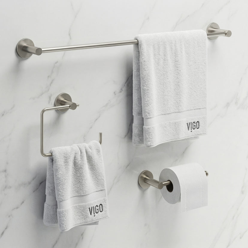 Cass 3-Piece Bath Hardware Set with 24 in. Towel Bar, Toilet Paper Holder, Hand Towel Holder