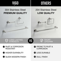 Cass 3-Piece Bath Hardware Set with 24 in. Towel Bar, Toilet Paper Holder, Hand Towel Holder