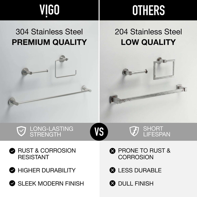 Cass 3-Piece Bath Hardware Set with 24 in. Towel Bar, Toilet Paper Holder, Hand Towel Holder