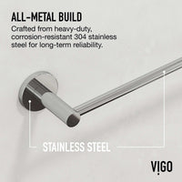 Cass 3-Piece Bath Hardware Set with 24 in. Towel Bar, Toilet Paper Holder, Hand Towel Holder