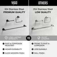 Cass 3-Piece Bath Hardware Set with 24 in. Towel Bar, Toilet Paper Holder, Hand Towel Holder