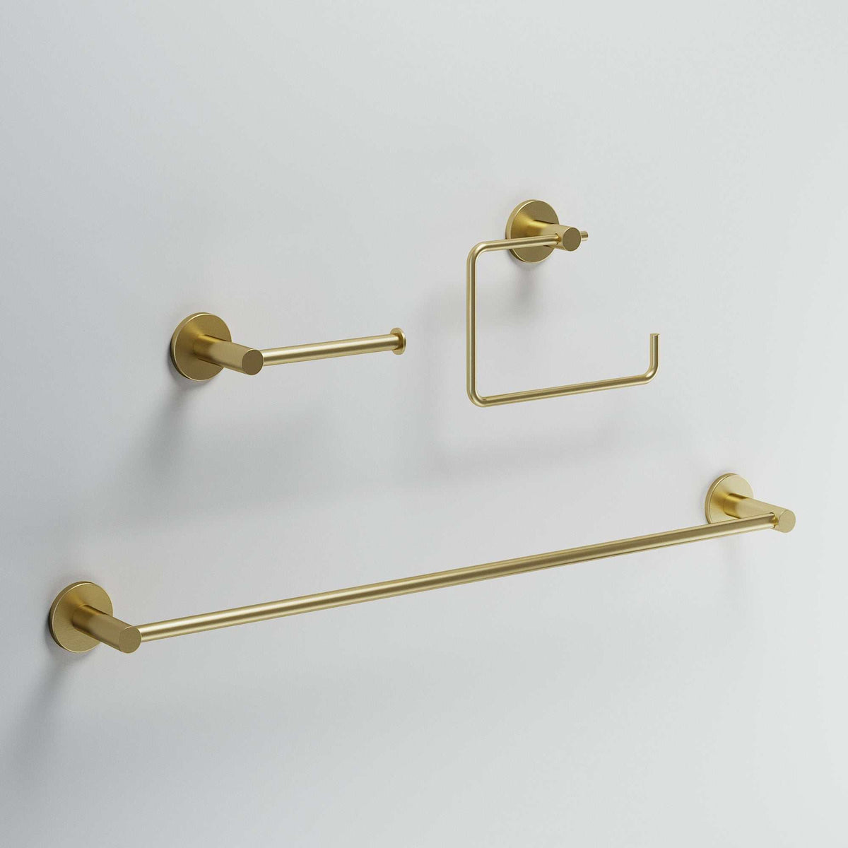 Cass 3-Piece Bath Hardware Set with 24 in. Towel Bar, Toilet Paper Holder, Hand Towel Holder