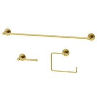 Cass 3-Piece Bath Hardware Set with 24 in. Towel Bar, Toilet Paper Holder, Hand Towel Holder