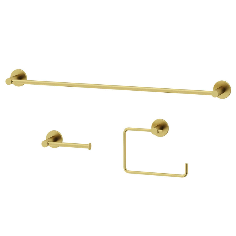 Cass 3-Piece Bath Hardware Set with 24 in. Towel Bar, Toilet Paper Holder, Hand Towel Holder