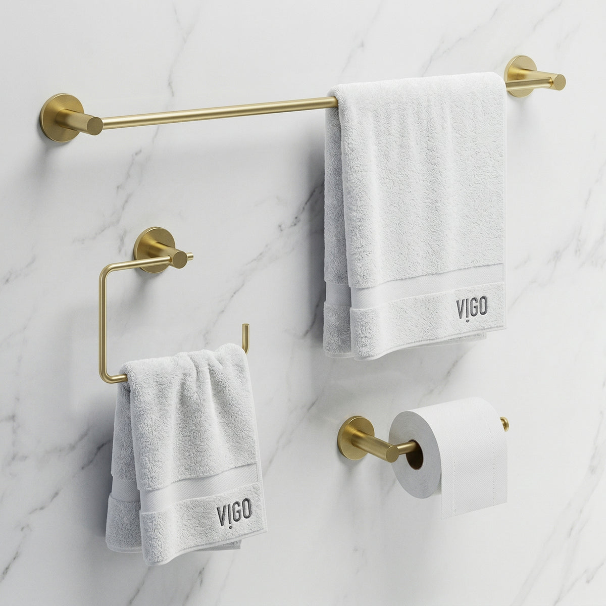Cass 3-Piece Bath Hardware Set with 24 in. Towel Bar, Toilet Paper Holder, Hand Towel Holder