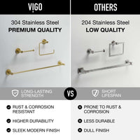 Cass 3-Piece Bath Hardware Set with 24 in. Towel Bar, Toilet Paper Holder, Hand Towel Holder