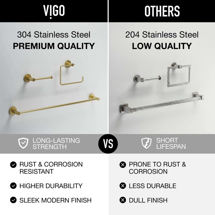 Cass 3-Piece Bath Hardware Set with 24 in. Towel Bar, Toilet Paper Holder, Hand Towel Holder