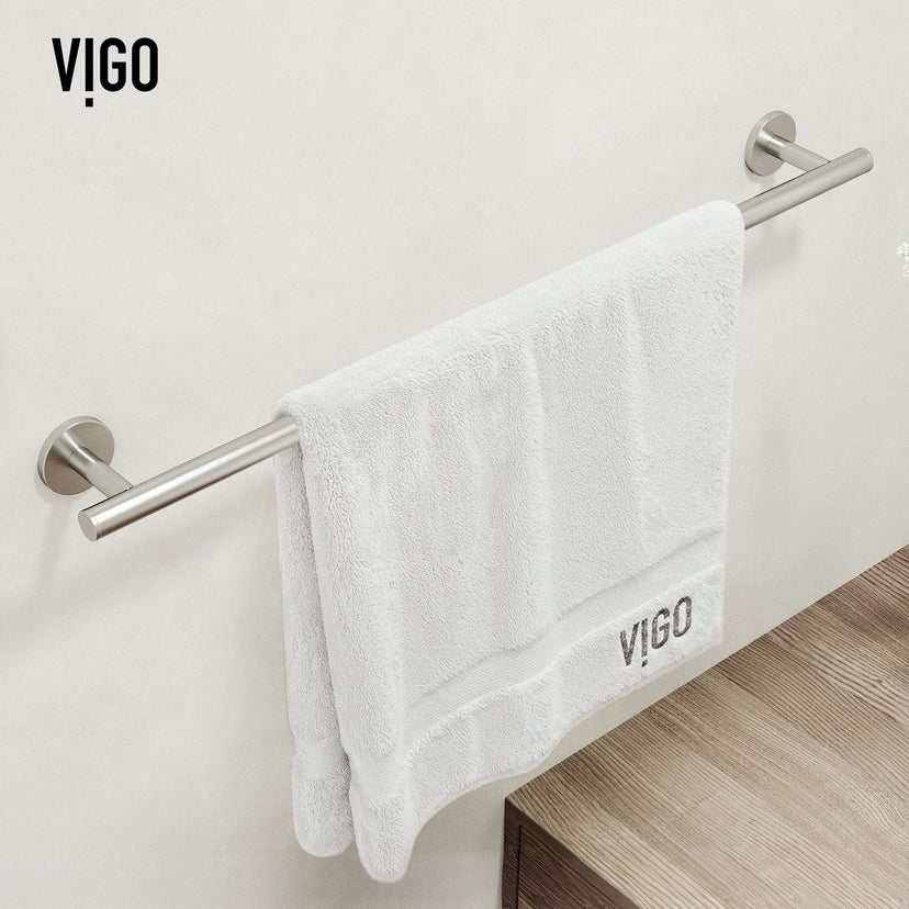 Elan 4-Piece Bath Hardware Set with 24 in. Towel Bar, Toilet Paper Holder, Hand Towel Holder, Hook