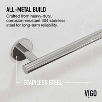 Elan 4-Piece Bath Hardware Set with 24 in. Towel Bar, Toilet Paper Holder, Hand Towel Holder, Hook
