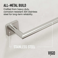 Satro 4-Piece Bath Hardware Set with 24 in. Towel Bar, Toilet Paper Holder, Hand Towel Holder, Hook