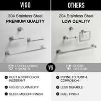 Satro 4-Piece Bath Hardware Set with 24 in. Towel Bar, Toilet Paper Holder, Hand Towel Holder, Hook