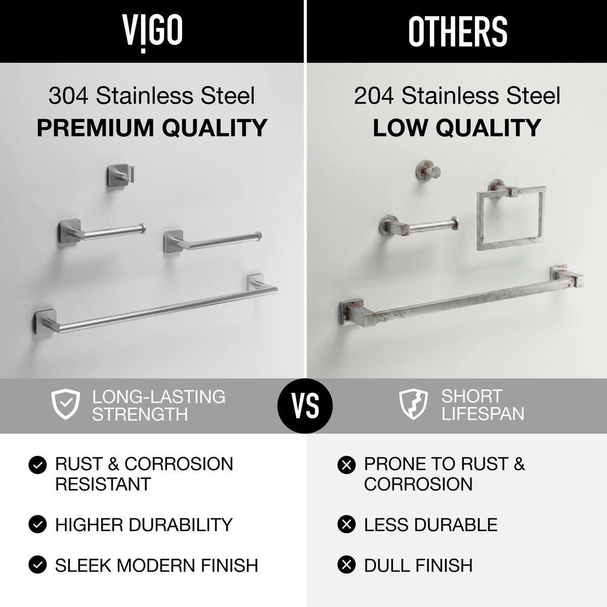 Satro 4-Piece Bath Hardware Set with 24 in. Towel Bar, Toilet Paper Holder, Hand Towel Holder, Hook