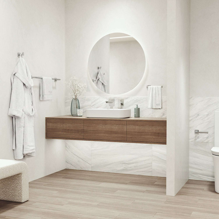 Satro 4-Piece Bath Hardware Set with 24 in. Towel Bar, Toilet Paper Holder, Hand Towel Holder, Hook