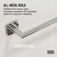 Satro 4-Piece Bath Hardware Set with 24 in. Towel Bar, Toilet Paper Holder, Hand Towel Holder, Hook