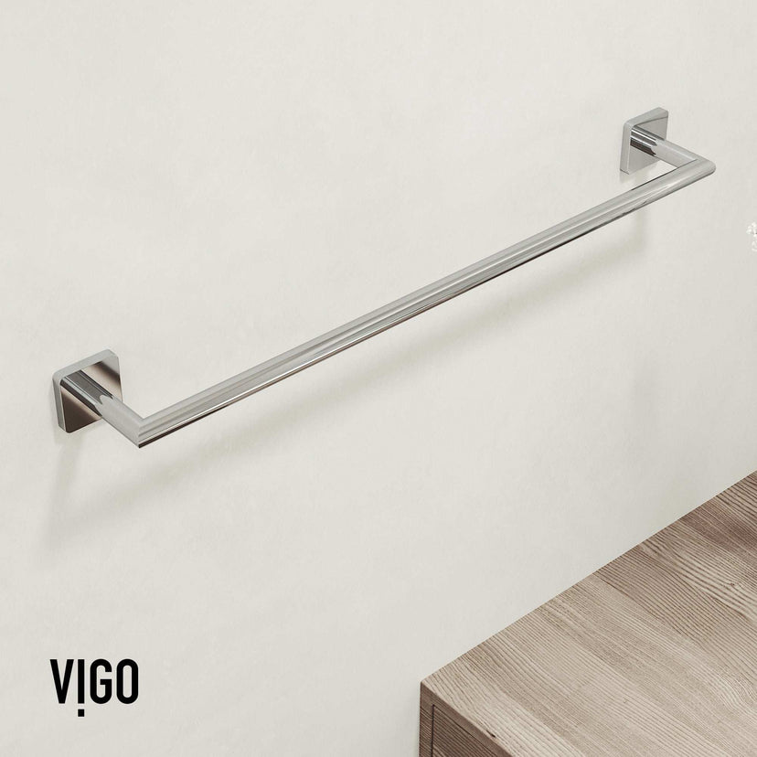 Satro 4-Piece Bath Hardware Set with 24 in. Towel Bar, Toilet Paper Holder, Hand Towel Holder, Hook