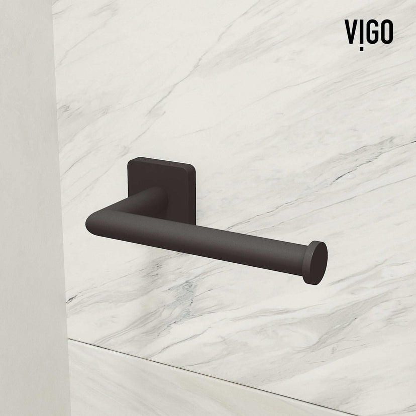Satro 4-Piece Bath Hardware Set with 24 in. Towel Bar, Toilet Paper Holder, Hand Towel Holder, Hook