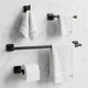 Satro 4-Piece Bath Hardware Set with 24 in. Towel Bar, Toilet Paper Holder, Hand Towel Holder, Hook