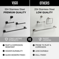 Satro 4-Piece Bath Hardware Set with 24 in. Towel Bar, Toilet Paper Holder, Hand Towel Holder, Hook