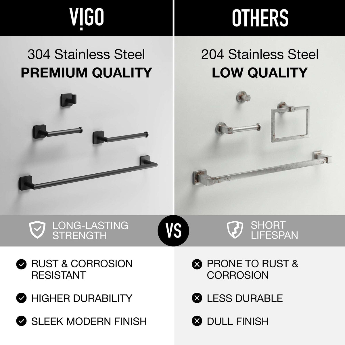 Satro 4-Piece Bath Hardware Set with 24 in. Towel Bar, Toilet Paper Holder, Hand Towel Holder, Hook