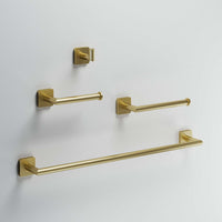 Satro 4-Piece Bath Hardware Set with 24 in. Towel Bar, Toilet Paper Holder, Hand Towel Holder, Hook
