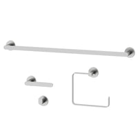Arden 4-Piece Bath Hardware Set with 24 in. Towel Bar, Toilet Paper Holder, Hand Towel Holder, Hook