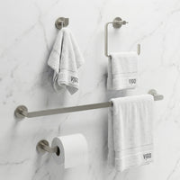 Arden 4-Piece Bath Hardware Set with 24 in. Towel Bar, Toilet Paper Holder, Hand Towel Holder, Hook