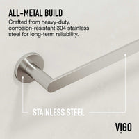 Arden 4-Piece Bath Hardware Set with 24 in. Towel Bar, Toilet Paper Holder, Hand Towel Holder, Hook