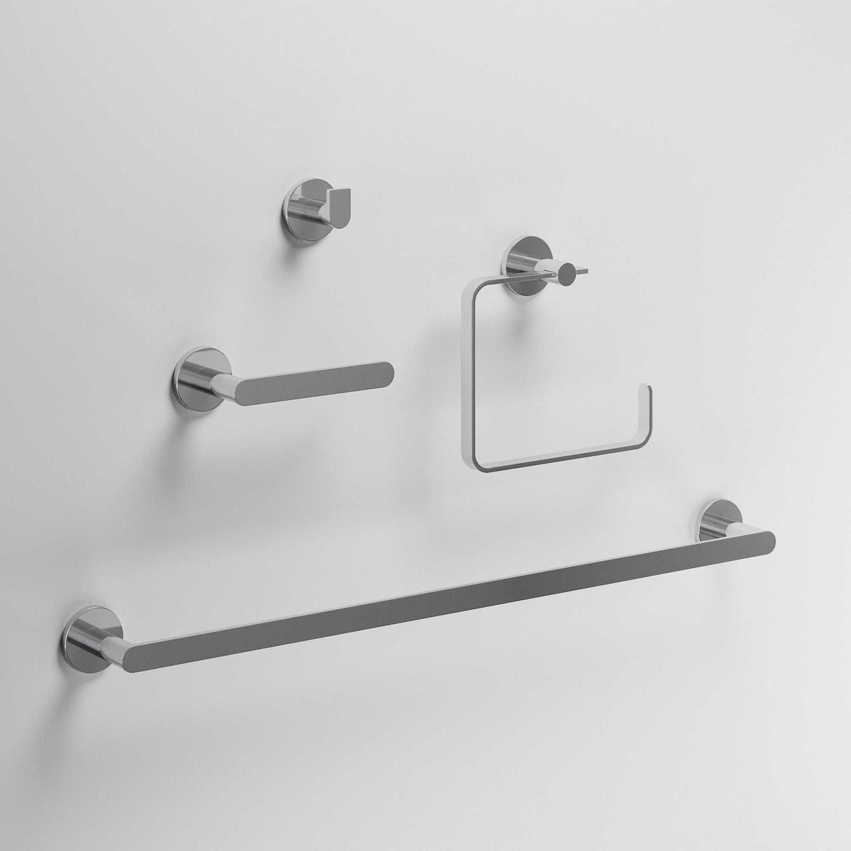 Arden 4-Piece Bath Hardware Set with 24 in. Towel Bar, Toilet Paper Holder, Hand Towel Holder, Hook
