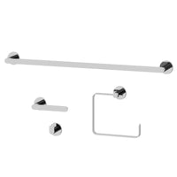 Arden 4-Piece Bath Hardware Set with 24 in. Towel Bar, Toilet Paper Holder, Hand Towel Holder, Hook