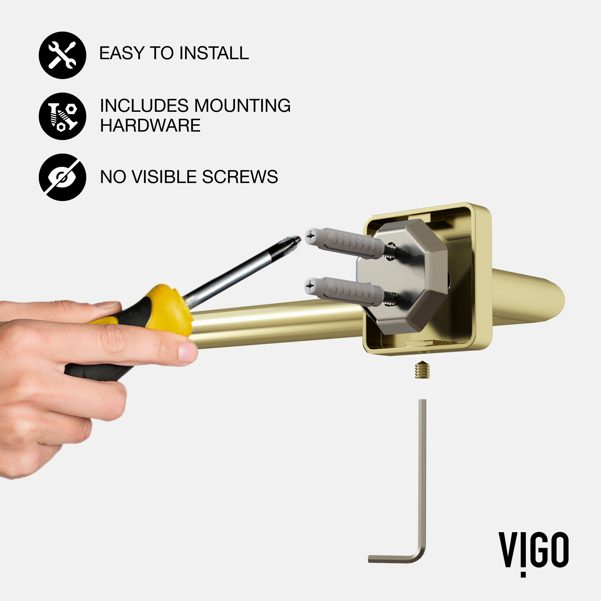 Arden 4-Piece Bath Hardware Set with 24 in. Towel Bar, Toilet Paper Holder, Hand Towel Holder, Hook