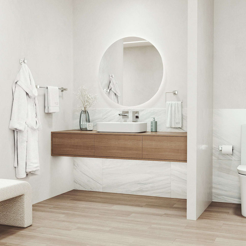 Meridian 4-Piece Bath Hardware Set with 24 in. Towel Bar, Toilet Paper Holder, Hand Towel Holder, Hook