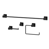 Meridian 4-Piece Bath Hardware Set with 24 in. Towel Bar, Toilet Paper Holder, Hand Towel Holder, Hook
