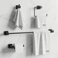 Meridian 4-Piece Bath Hardware Set with 24 in. Towel Bar, Toilet Paper Holder, Hand Towel Holder, Hook