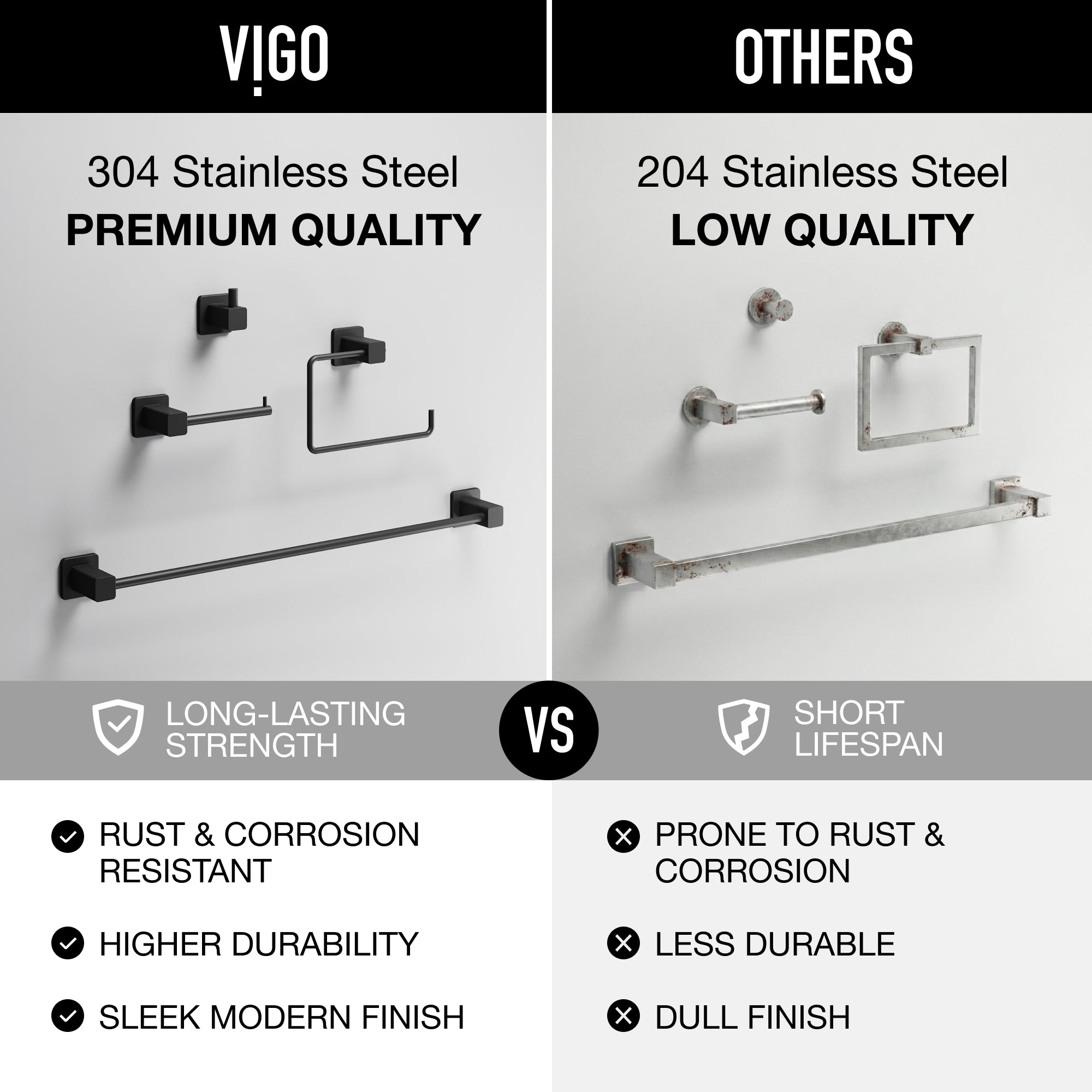 Meridian 4-Piece Bath Hardware Set with 24 in. Towel Bar, Toilet Paper Holder, Hand Towel Holder, Hook