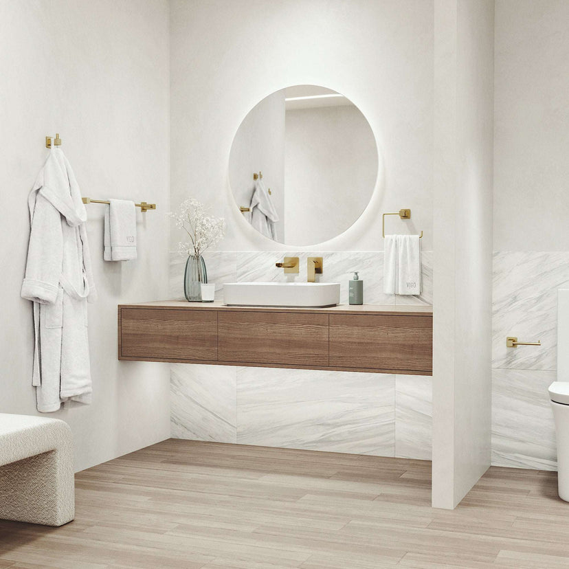 Meridian 4-Piece Bath Hardware Set with 24 in. Towel Bar, Toilet Paper Holder, Hand Towel Holder, Hook