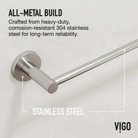 Cass 4-Piece Bath Hardware Set with 24 in. Towel Bar, Toilet Paper Holder, Hand Towel Holder, Hook