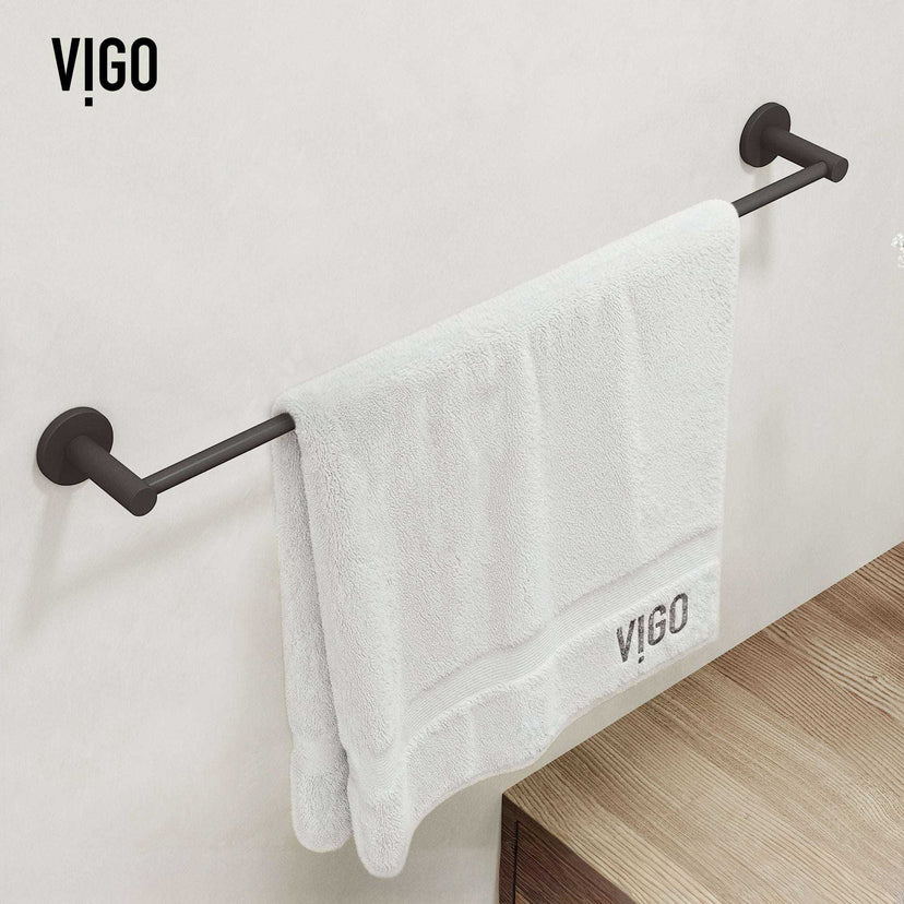 Cass 4-Piece Bath Hardware Set with 24 in. Towel Bar, Toilet Paper Holder, Hand Towel Holder, Hook