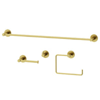 Cass 4-Piece Bath Hardware Set with 24 in. Towel Bar, Toilet Paper Holder, Hand Towel Holder, Hook