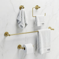 Cass 4-Piece Bath Hardware Set with 24 in. Towel Bar, Toilet Paper Holder, Hand Towel Holder, Hook