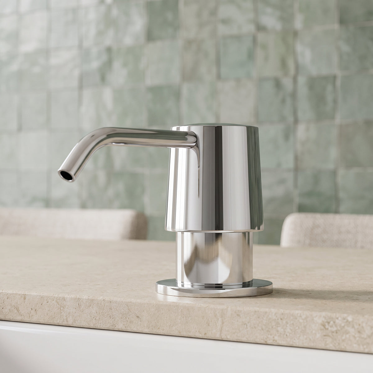 Modern stainless steel kitchen accessory deck mount with rust and scratch resistant brass construction