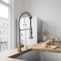 Handmade stainless steel kitchen accessory, deck mount with scratch resistant and fade resistant finish