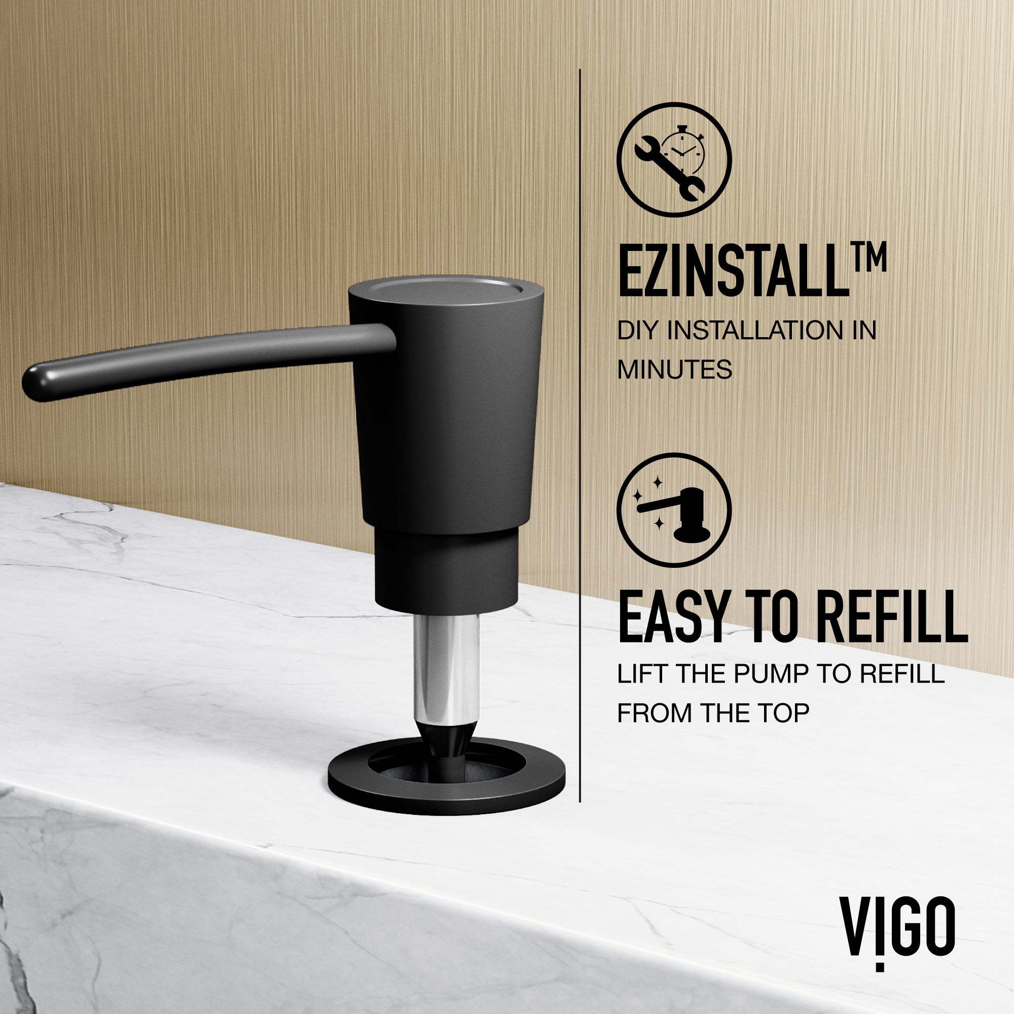 Bristol Kitchen Soap Dispenser - Modern Stainless Steel Sink