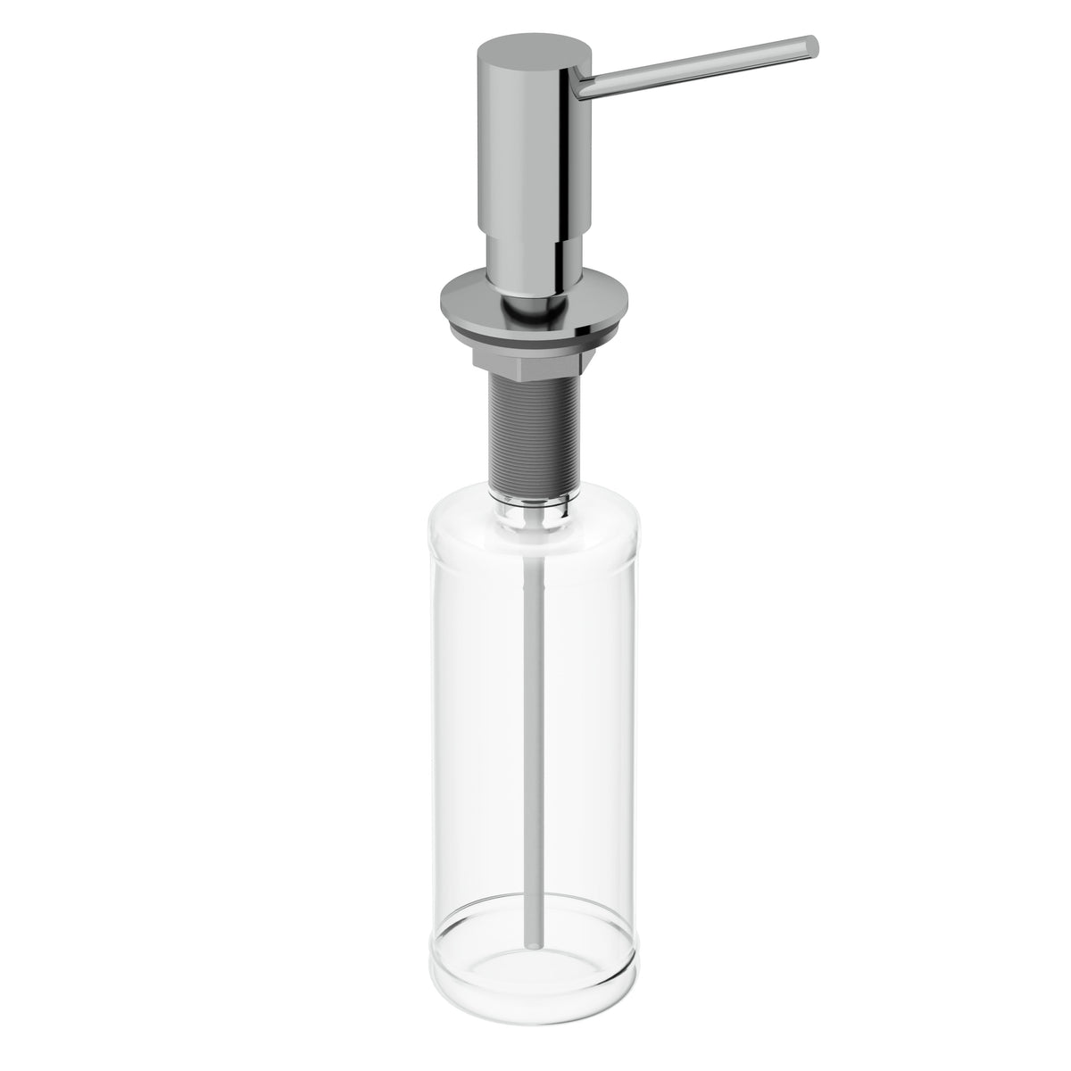 Commercial-grade chrome kitchen accessory with deck mount installation