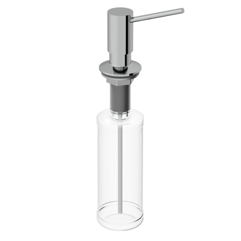 Commercial-grade chrome kitchen accessory with deck mount installation