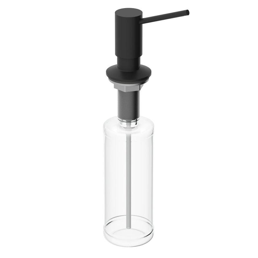 12-inch tall deck mount kitchen accessory in matte black finish