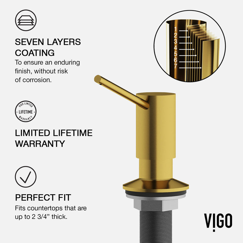 VIGO Greenwich Braddock Kitchen Soap Dispenser
