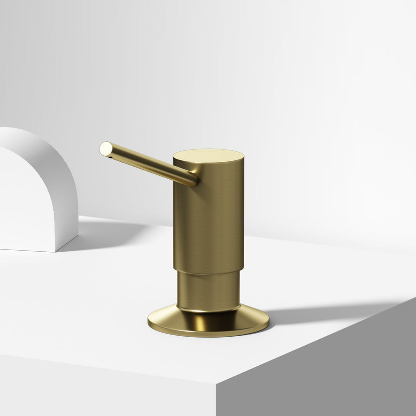 Commercial-grade matte brushed gold kitchen accessory with durable finish