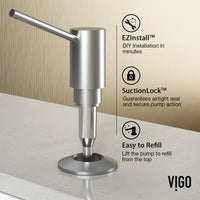 Brass kitchen accessory in stainless steel finish, 12-inch assembled height