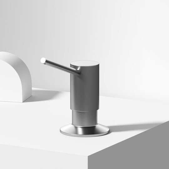 Contemporary brass kitchen accessory with stainless steel surface finish
