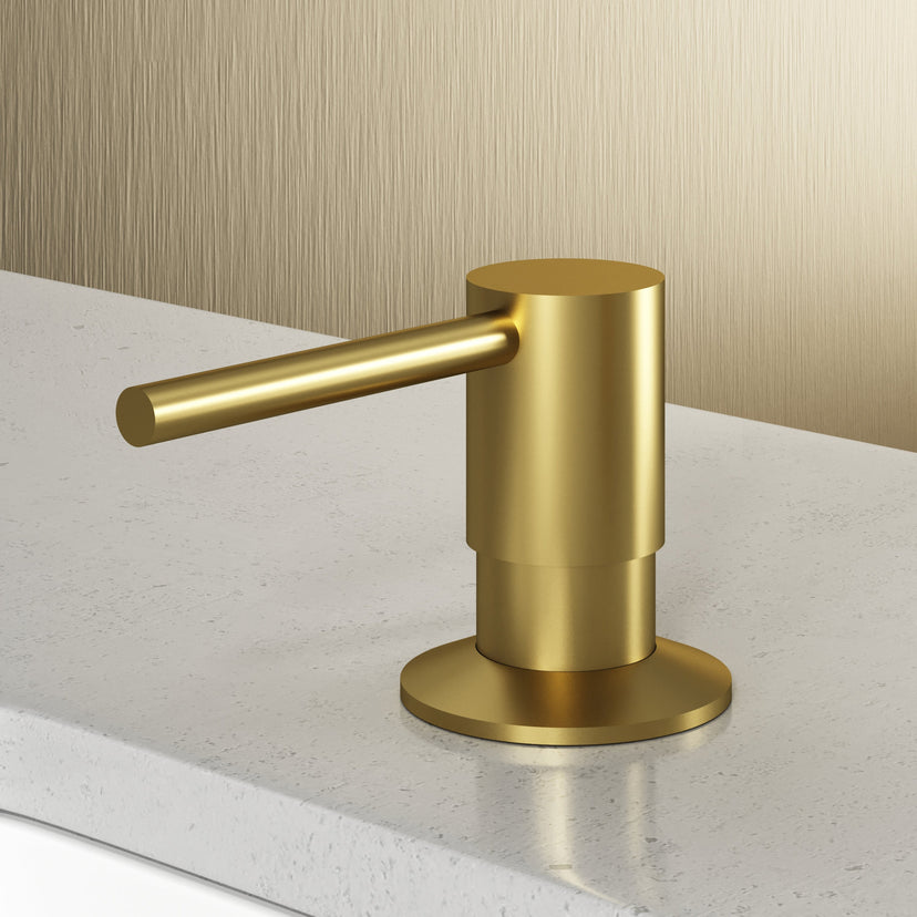 Brass kitchen accessory in matte brushed gold, 12-inch height